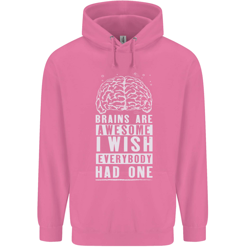 Brains Are Awesome Funny Sarcastic Slogan Mens 80% Cotton Hoodie Azelea