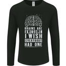 Brains Are Awesome Funny Sarcastic Slogan Mens Long Sleeve T-Shirt Black