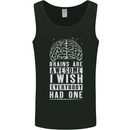 Brains Are Awesome Funny Sarcastic Slogan Mens Vest Tank Top Black