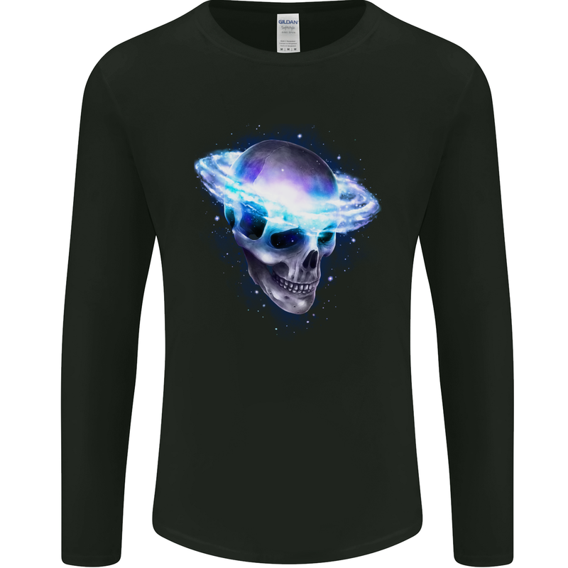 Brainstorm SCI-FI Skull Gothic Space Mens Long Sleeve T-Shirt Black