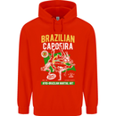 Brazilian Capoeira Mixed Martial Arts MMA Mens 80% Cotton Hoodie Bright Red