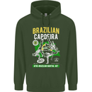 Brazilian Capoeira Mixed Martial Arts MMA Mens 80% Cotton Hoodie Forest Green