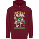 Brazilian Capoeira Mixed Martial Arts MMA Mens 80% Cotton Hoodie Maroon