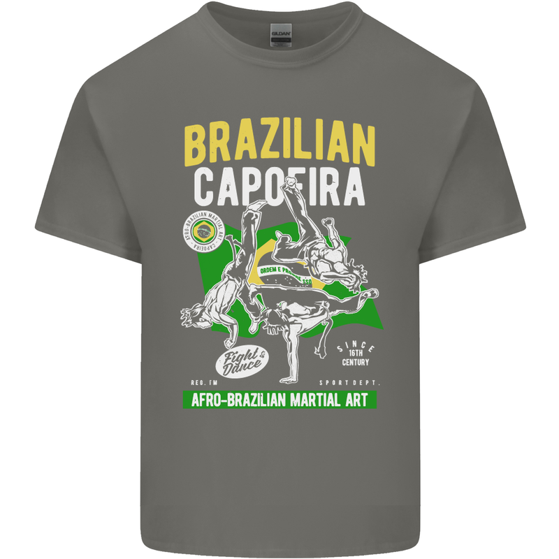 Brazilian Capoeira Mixed Martial Arts MMA Mens Cotton T-Shirt Tee Top Charcoal