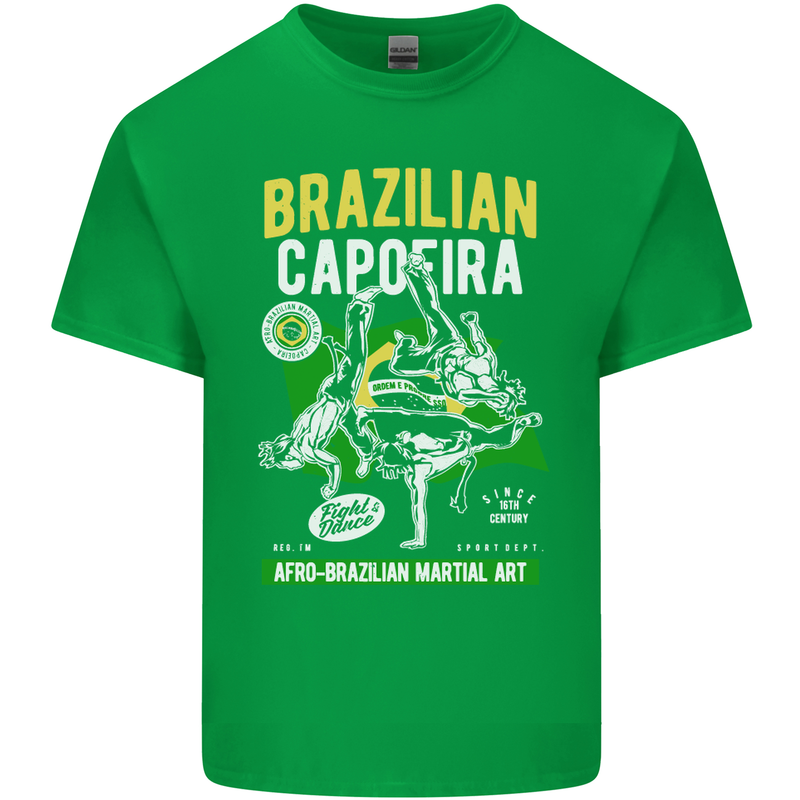 Brazilian Capoeira Mixed Martial Arts MMA Mens Cotton T-Shirt Tee Top Irish Green