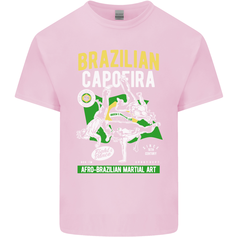 Brazilian Capoeira Mixed Martial Arts MMA Mens Cotton T-Shirt Tee Top Light Pink