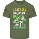 Brazilian Capoeira Mixed Martial Arts MMA Mens Cotton T-Shirt Tee Top Military Green