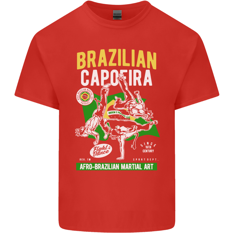 Brazilian Capoeira Mixed Martial Arts MMA Mens Cotton T-Shirt Tee Top Red