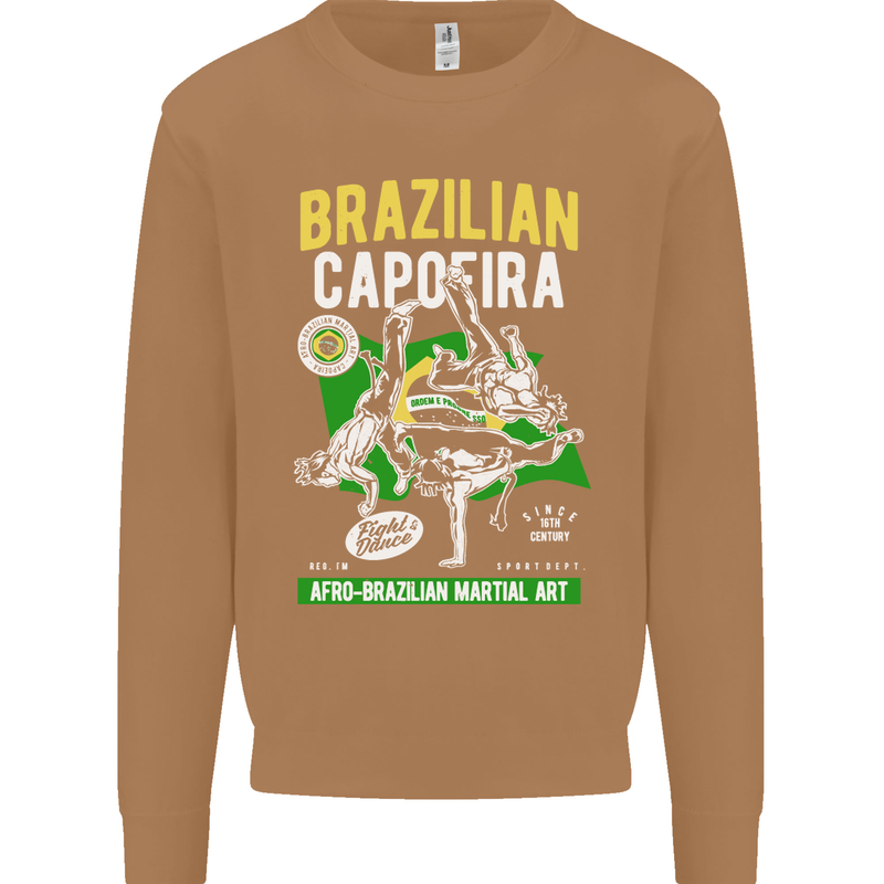 Brazilian Capoeira Mixed Martial Arts MMA Mens Sweatshirt Jumper Caramel Latte
