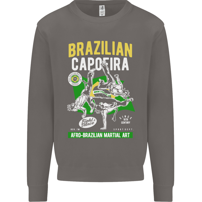 Brazilian Capoeira Mixed Martial Arts MMA Mens Sweatshirt Jumper Charcoal