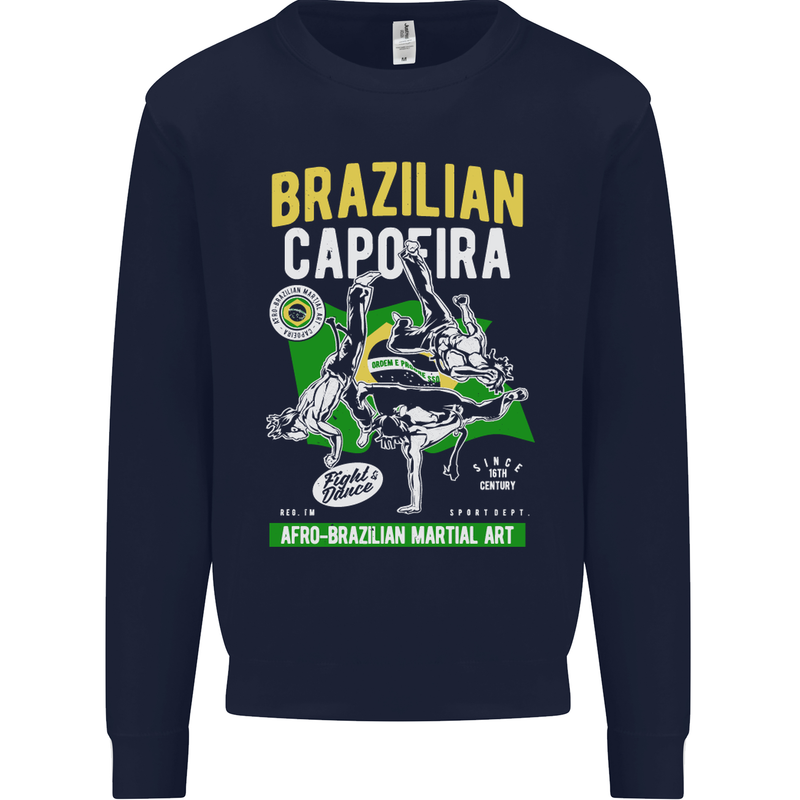 Brazilian Capoeira Mixed Martial Arts MMA Mens Sweatshirt Jumper Navy Blue