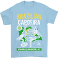 Brazilian Capoeira Mixed Martial Arts MMA Mens T-Shirt Cotton Gildan Light Blue