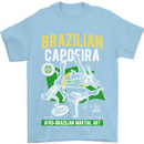 Brazilian Capoeira Mixed Martial Arts MMA Mens T-Shirt Cotton Gildan Light Blue