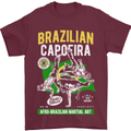 Brazilian Capoeira Mixed Martial Arts MMA Mens T-Shirt Cotton Gildan Maroon