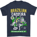 Brazilian Capoeira Mixed Martial Arts MMA Mens T-Shirt Cotton Gildan Navy Blue
