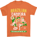 Brazilian Capoeira Mixed Martial Arts MMA Mens T-Shirt Cotton Gildan Orange