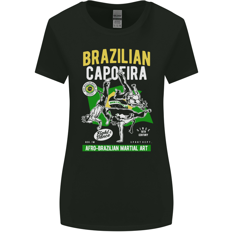 Brazilian Capoeira Mixed Martial Arts MMA Womens Wider Cut T-Shirt Black