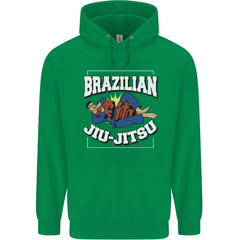 Brazilian Jiu Jitsu Childrens Kids Hoodie Irish Green