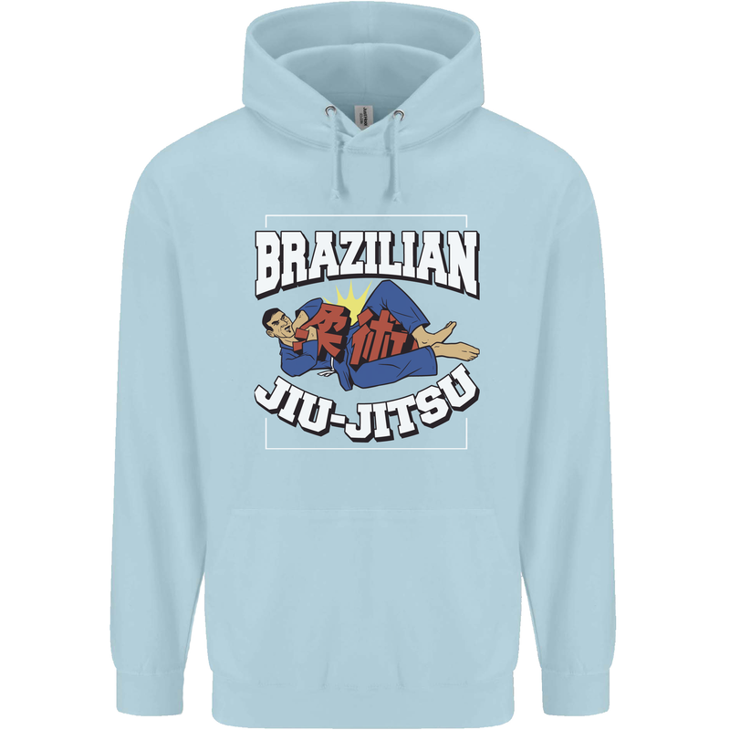 Brazilian Jiu Jitsu Childrens Kids Hoodie Light Blue