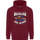 Brazilian Jiu Jitsu Childrens Kids Hoodie Maroon
