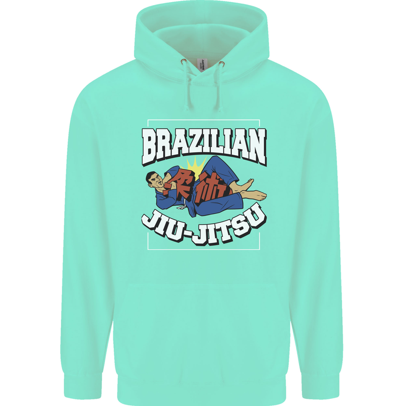 Brazilian Jiu Jitsu Childrens Kids Hoodie Peppermint