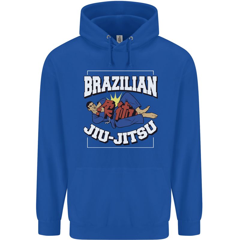 Brazilian Jiu Jitsu Childrens Kids Hoodie Royal Blue