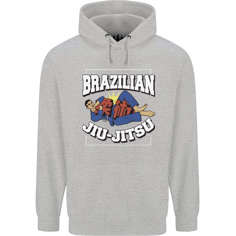 Brazilian Jiu Jitsu Childrens Kids Hoodie Sports Grey