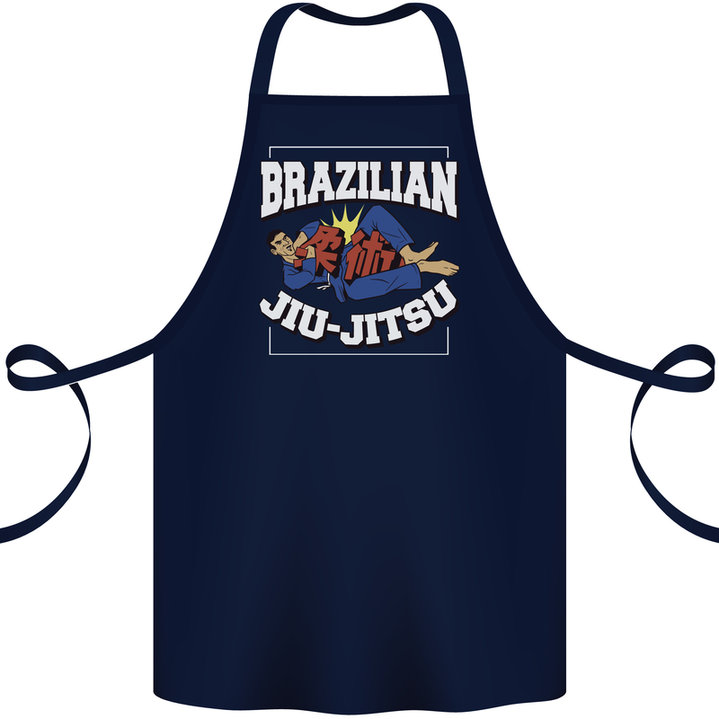 Brazilian Jiu Jitsu Cotton Apron 100% Organic Navy Blue