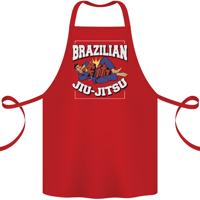 Brazilian Jiu Jitsu Cotton Apron 100% Organic Red