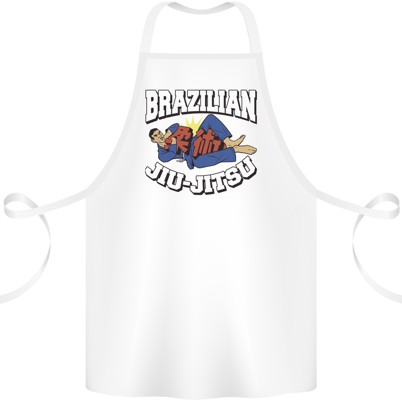 Brazilian Jiu Jitsu Cotton Apron 100% Organic White