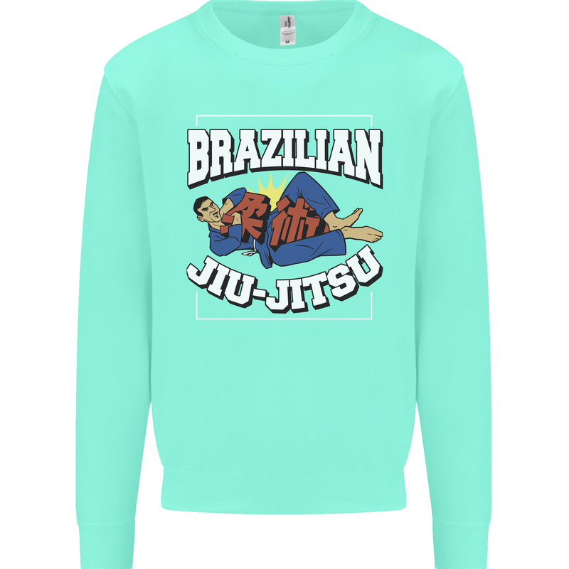 Brazilian Jiu Jitsu Kids Sweatshirt Jumper Peppermint