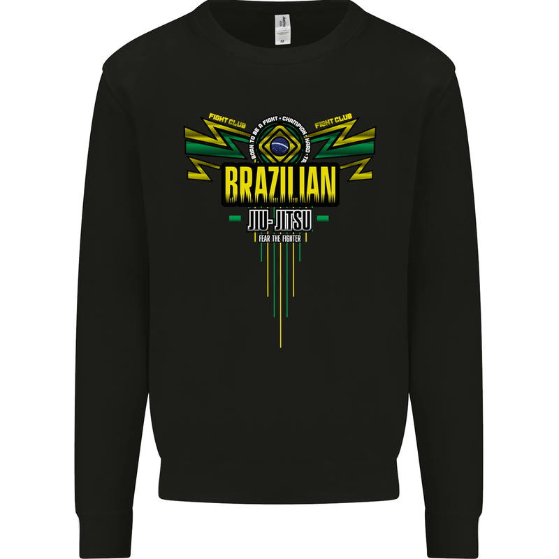 Brazilian Jiu Jitsu MMA Mixed Martial Arts Kids Sweatshirt Jumper Black