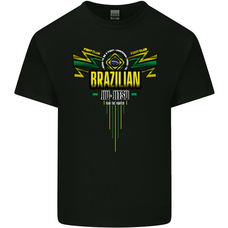 Brazilian Jiu Jitsu MMA Mixed Martial Arts Mens Cotton T-Shirt Tee Top Black