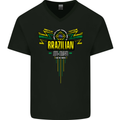 Brazilian Jiu Jitsu MMA Mixed Martial Arts Mens V-Neck Cotton T-Shirt Black