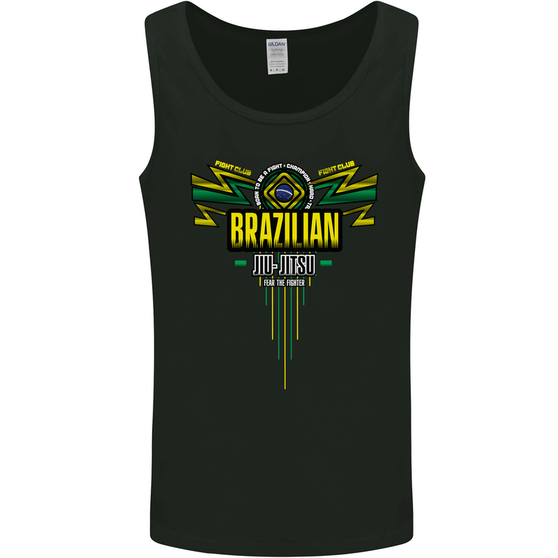 Brazilian Jiu Jitsu MMA Mixed Martial Arts Mens Vest Tank Top Black