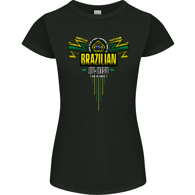 Brazilian Jiu Jitsu MMA Mixed Martial Arts Womens Petite Cut T-Shirt Black