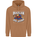 Brazilian Jiu Jitsu Mens 80% Cotton Hoodie Caramel Latte