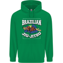 Brazilian Jiu Jitsu Mens 80% Cotton Hoodie Irish Green