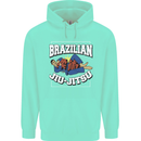 Brazilian Jiu Jitsu Mens 80% Cotton Hoodie Peppermint