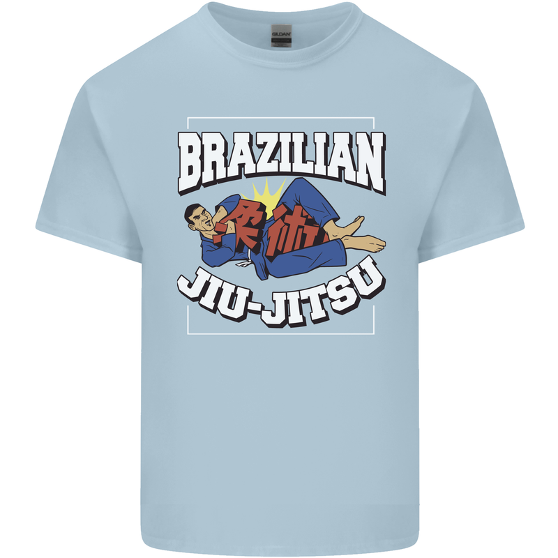 Brazilian Jiu Jitsu Mens Cotton T-Shirt Tee Top Light Blue