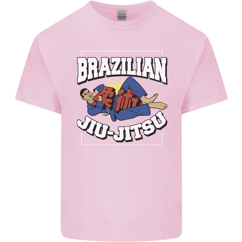 Brazilian Jiu Jitsu Mens Cotton T-Shirt Tee Top Light Pink