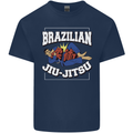 Brazilian Jiu Jitsu Mens Cotton T-Shirt Tee Top Navy Blue