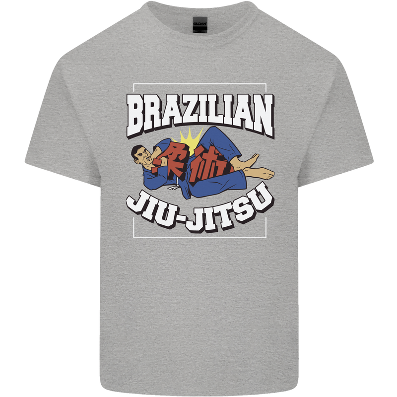 Brazilian Jiu Jitsu Mens Cotton T-Shirt Tee Top Sports Grey