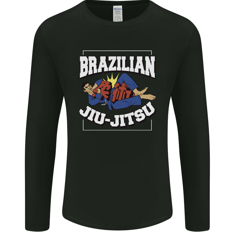 Brazilian Jiu Jitsu Mens Long Sleeve T-Shirt Black