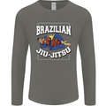 Brazilian Jiu Jitsu Mens Long Sleeve T-Shirt Charcoal