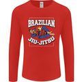 Brazilian Jiu Jitsu Mens Long Sleeve T-Shirt Red