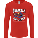 Brazilian Jiu Jitsu Mens Long Sleeve T-Shirt Red