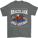 Brazilian Jiu Jitsu Mens T-Shirt 100% Cotton Charcoal
