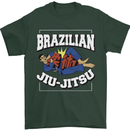 Brazilian Jiu Jitsu Mens T-Shirt 100% Cotton Forest Green