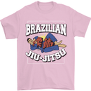 Brazilian Jiu Jitsu Mens T-Shirt 100% Cotton Light Pink